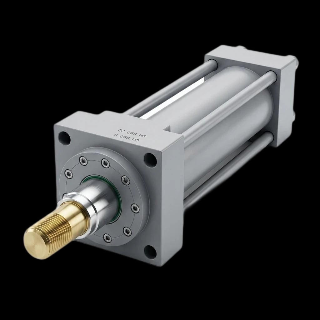 Industrial tie-rod hydraulic cylinder for manufacturing equipment