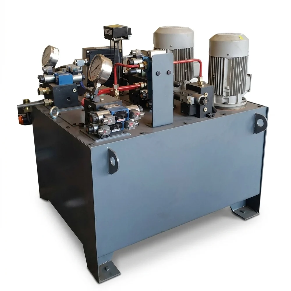 High-Low Hydraulic Power Pack engineered by Honeywell Hydraulics featuring dual-stage pumping and an automatic unloading valve.